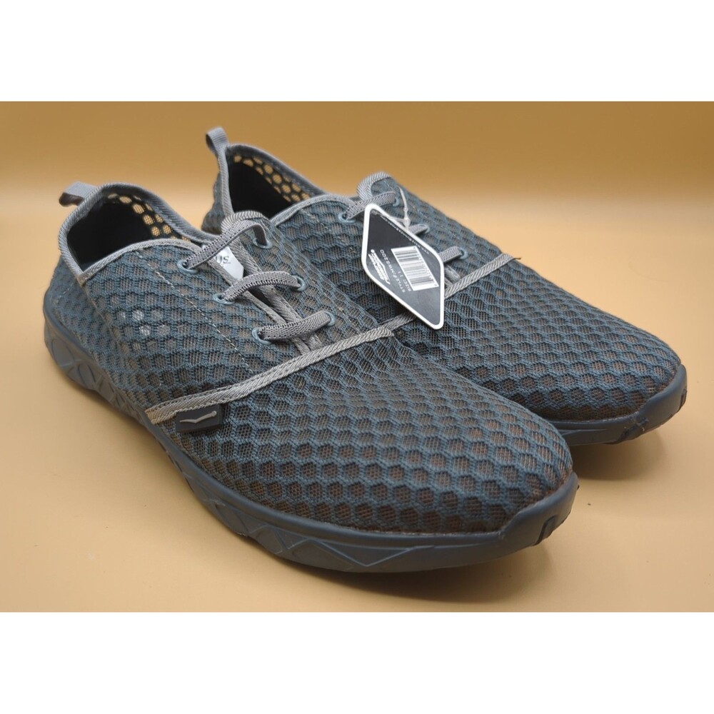 Wave Runner Water Shoes  Quick Drying Aqua Sneaker Sz 11 Gray Honeycomb Mesh NWT
